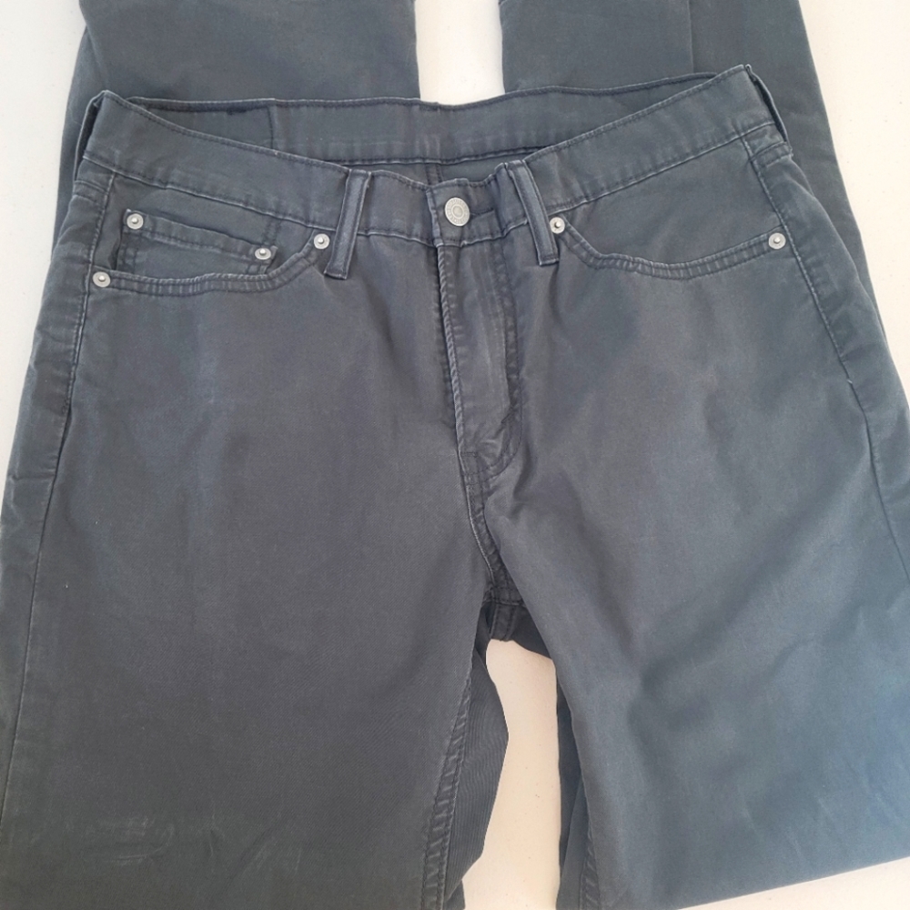 Mens Levi's Straight Fit 514 Dark Gray Jeans 33×30